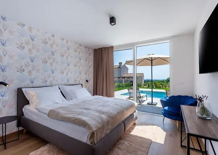 Design Emily White With Seaview Near Rovinj 빌라